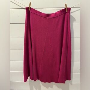 🩷 CONTEMPORAINE by Simons – Fuchsia Ribbed Knit Skirt – Size (est.)